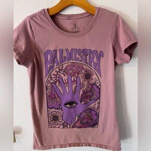 LIFE Clothing Company Mauve Pink/Purple Palmistry T-shirt 100% Cotton